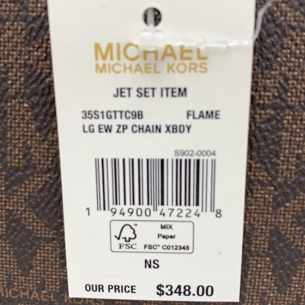 MICHAEL KORS
Jet Set Large Logo Crossbody Bag Flame / Brown Multi Color - Picture 14 of 16